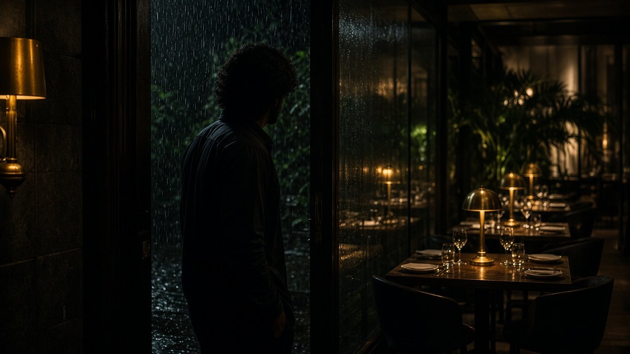 A Kerala restaurateur at the threshold of the dining room — the independence Fooody is built to protect