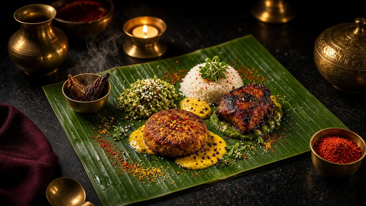 A luxury Kerala dining table at night — the kind of branded experience restaurants can own with Fooody
